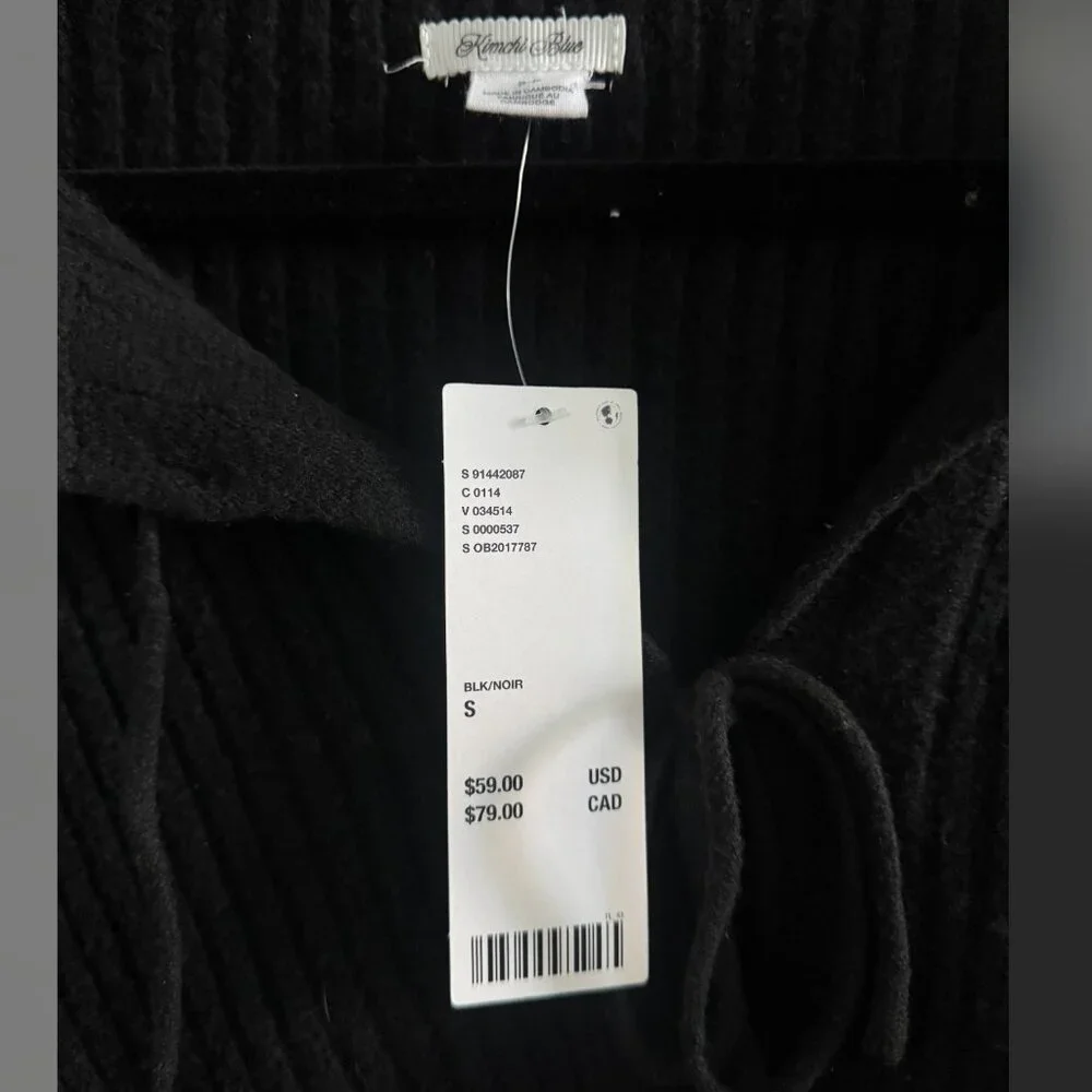 NWT Kimchi Blue Jane Bow Tie-Front Cardigan | Urban Outfitters Black - Picture 3 of 5